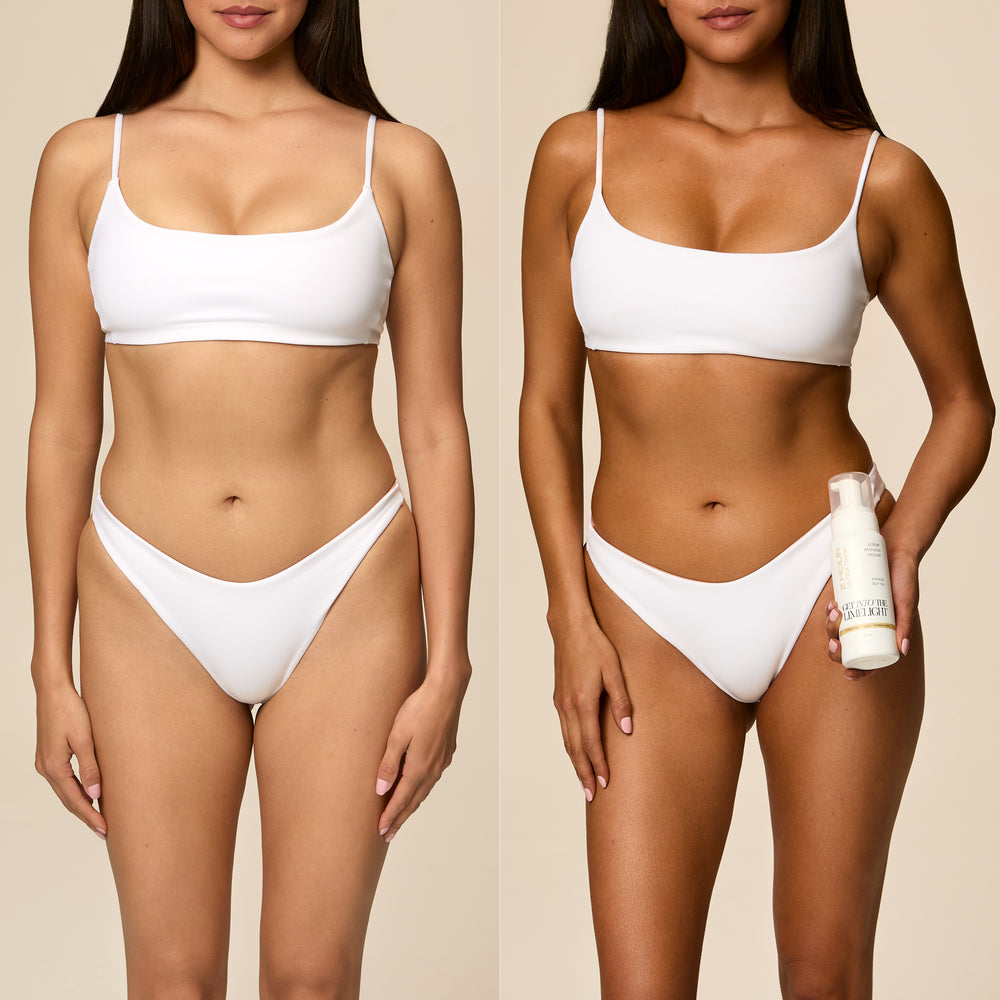 2 Hour Ultra Dark self tanner starter kit with tanning mitt and mini face mitt