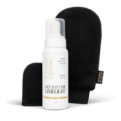 2 Hour Dark self tanner starter kit with tanning mitt and mini face mitt
