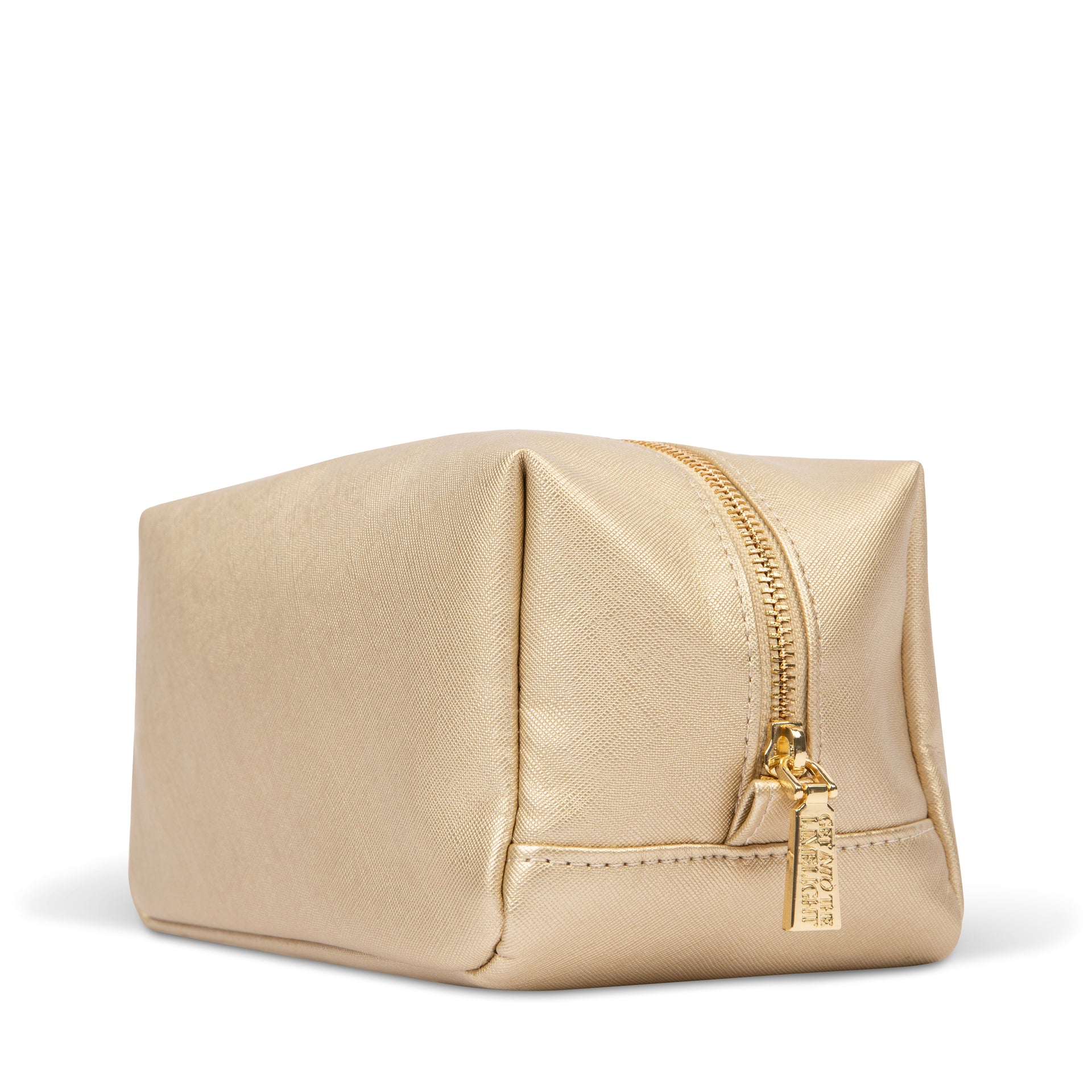 golden shimmer travel weekender makeup organizer bag Gold Metallic Cosmetic Bag – Get Into The Limelight