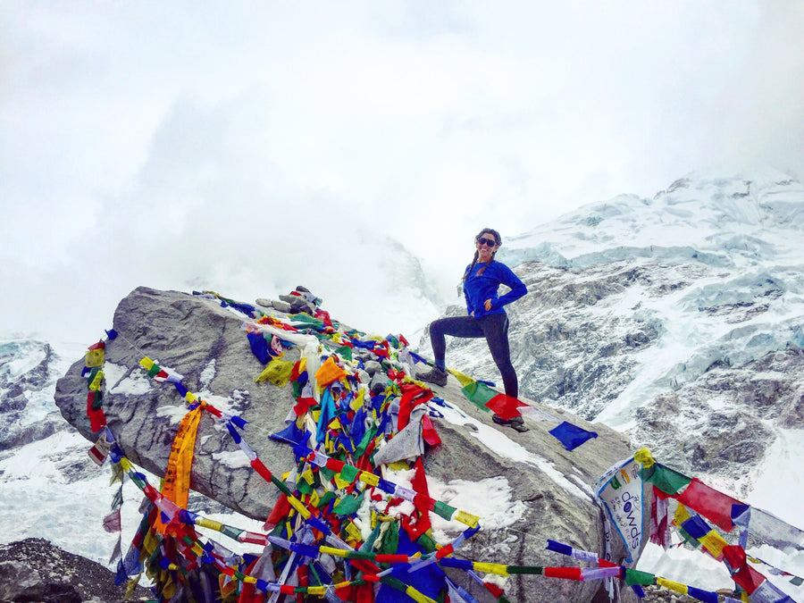 Lindsay Schneider, founder of Get Into The Limelight, at Mount Everest Base Camp