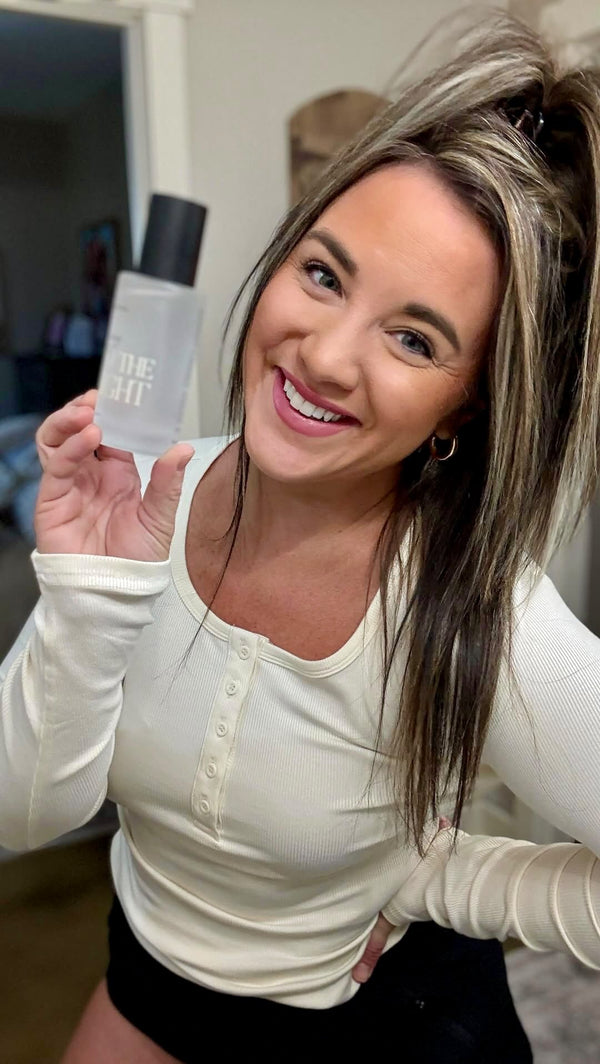 @kyliemegan01 holding Get Into The Limelight Self-Tanning Face Mist