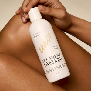 Instant self tan remover against tanned skin