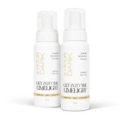 2 Hour Dark self tanner twin pack, two bottles of tanning mousse