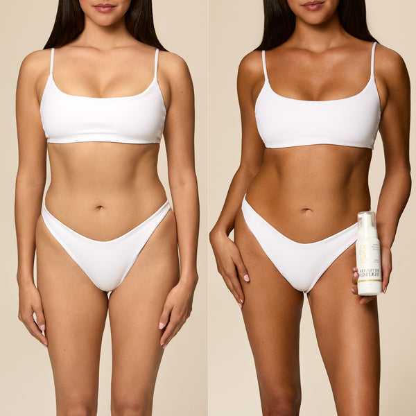 Ultra Dark self tanner before and after