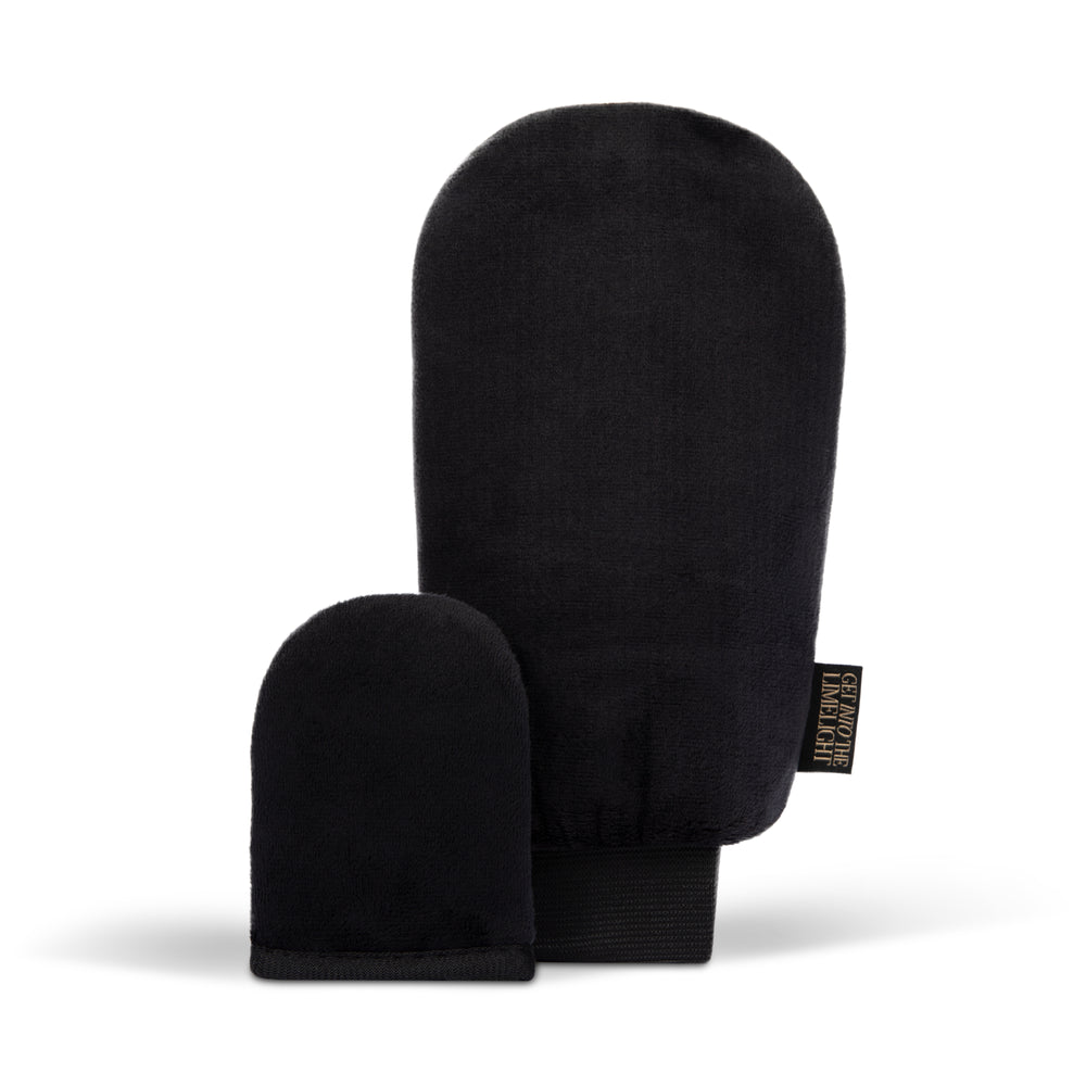 Self tanning mitt and mini face mitt